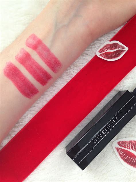 givenchy rouge interdit marbled swatches|givenchy lipstick reviews.